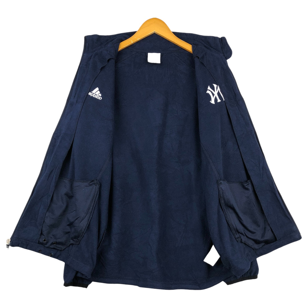 Adidas MLB New York Yankees Fleece Jacket, Men's Size L polyester navy blue type Vintage Second Hand