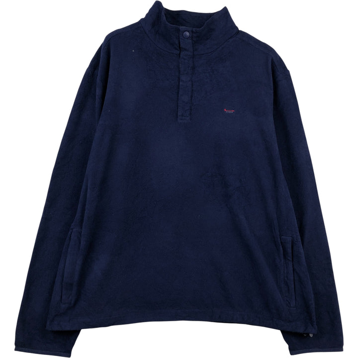 Vintage 90'S Ralph Lauren POLO GOLF Half-Snap Fleece Pullover, Men's XL polyester navy blue type Vintage Second Hand
