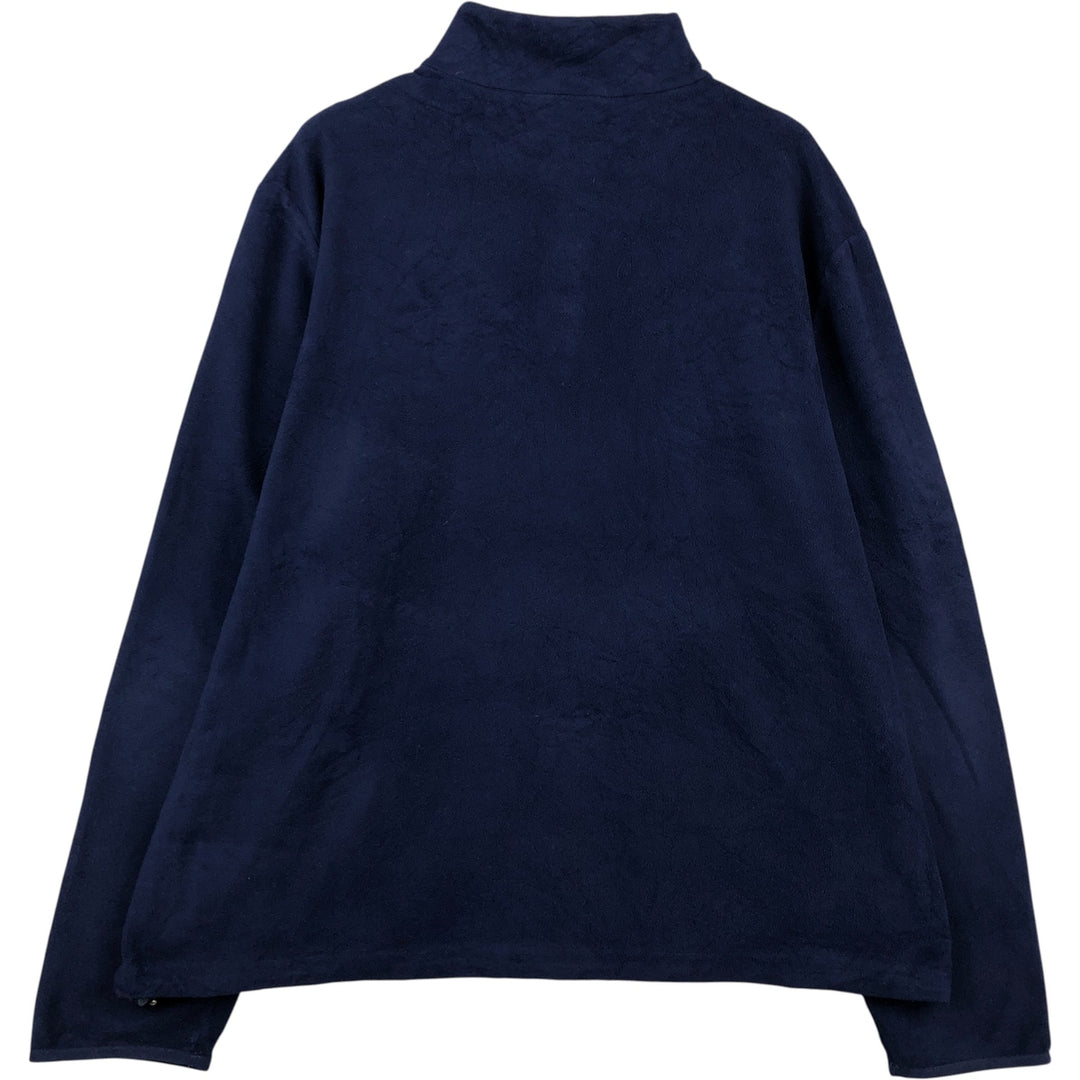 Vintage 90'S Ralph Lauren POLO GOLF Half-Snap Fleece Pullover, Men's XL polyester navy blue type Vintage Second Hand