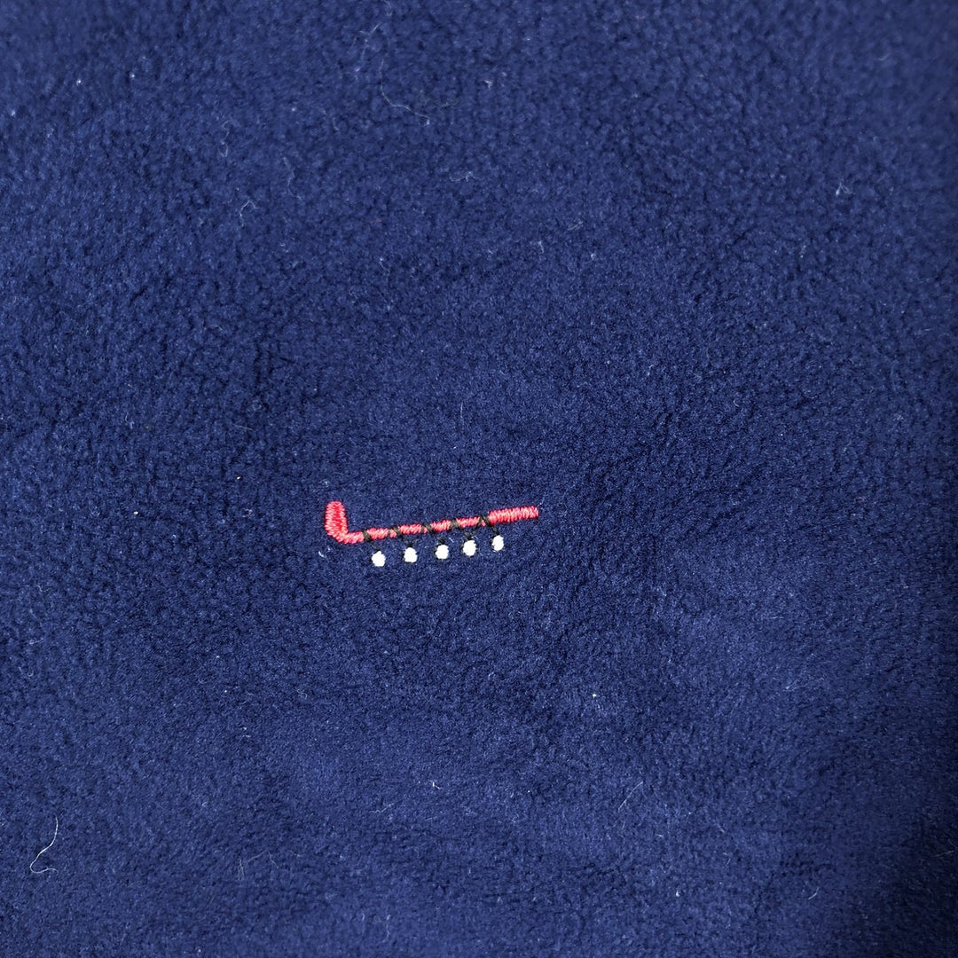 Vintage 90'S Ralph Lauren POLO GOLF Half-Snap Fleece Pullover, Men's XL polyester navy blue type Vintage Second Hand
