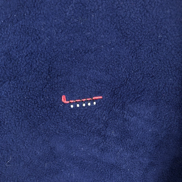 Vintage 90'S Ralph Lauren POLO GOLF Half-Snap Fleece Pullover, Men's XL polyester navy blue type Vintage Second Hand