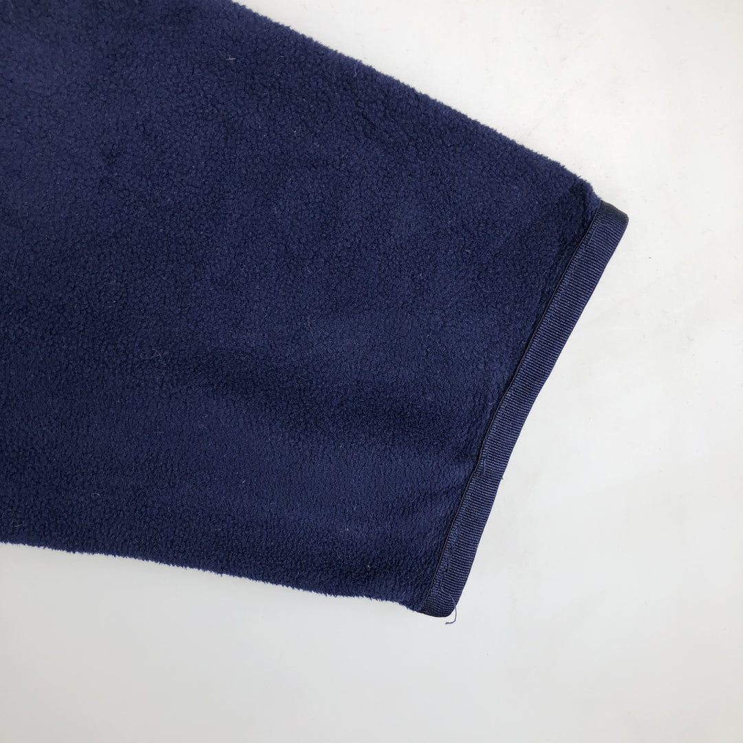 Vintage 90'S Ralph Lauren POLO GOLF Half-Snap Fleece Pullover, Men's XL polyester navy blue type Vintage Second Hand