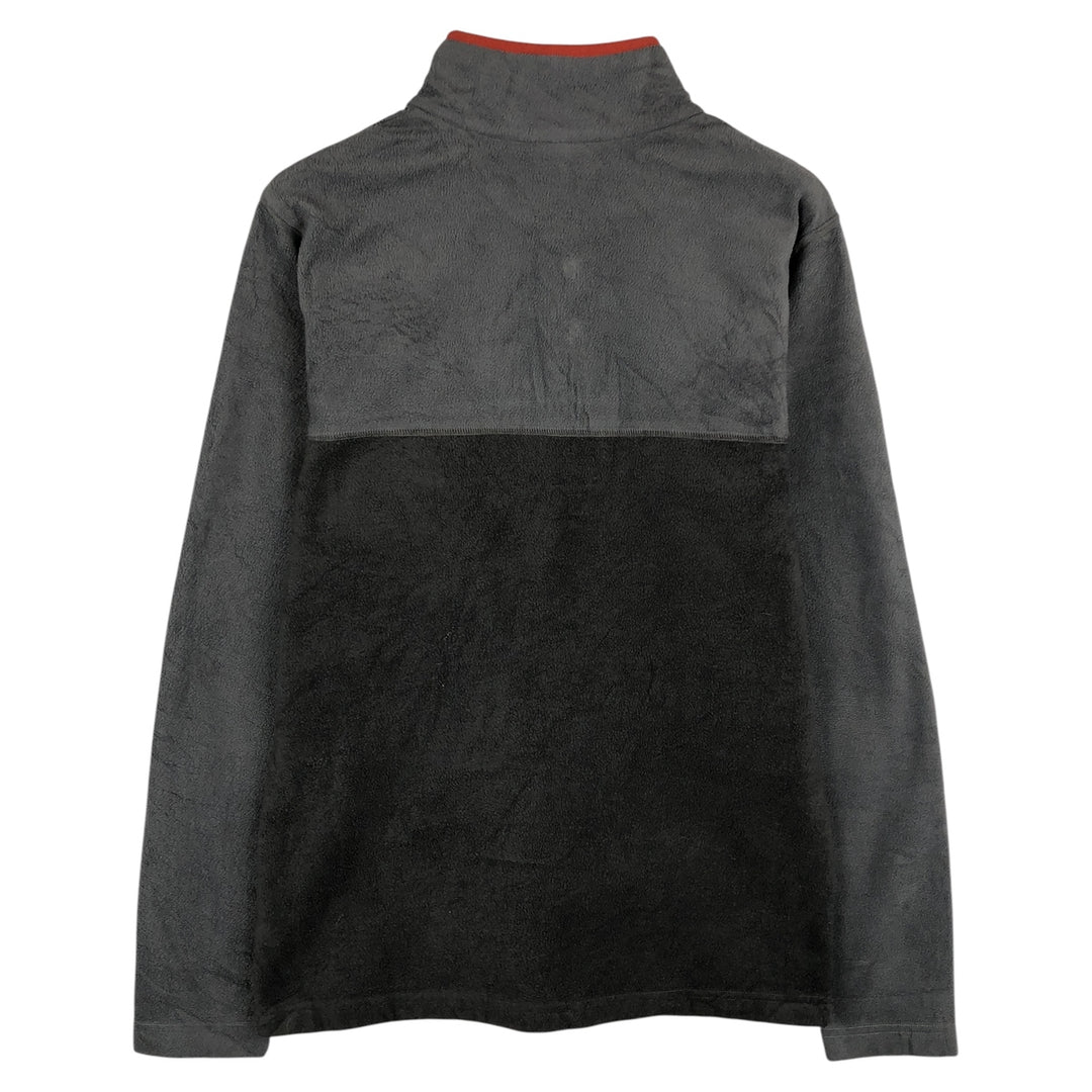 Columbia Half Snap Fleece Pullover, Men's Medium polyester gray type Vintage Second Hand
