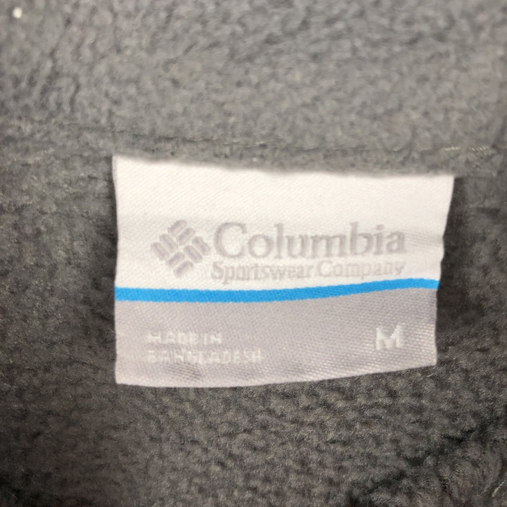 Columbia Half Snap Fleece Pullover, Men's Medium polyester gray type Vintage Second Hand