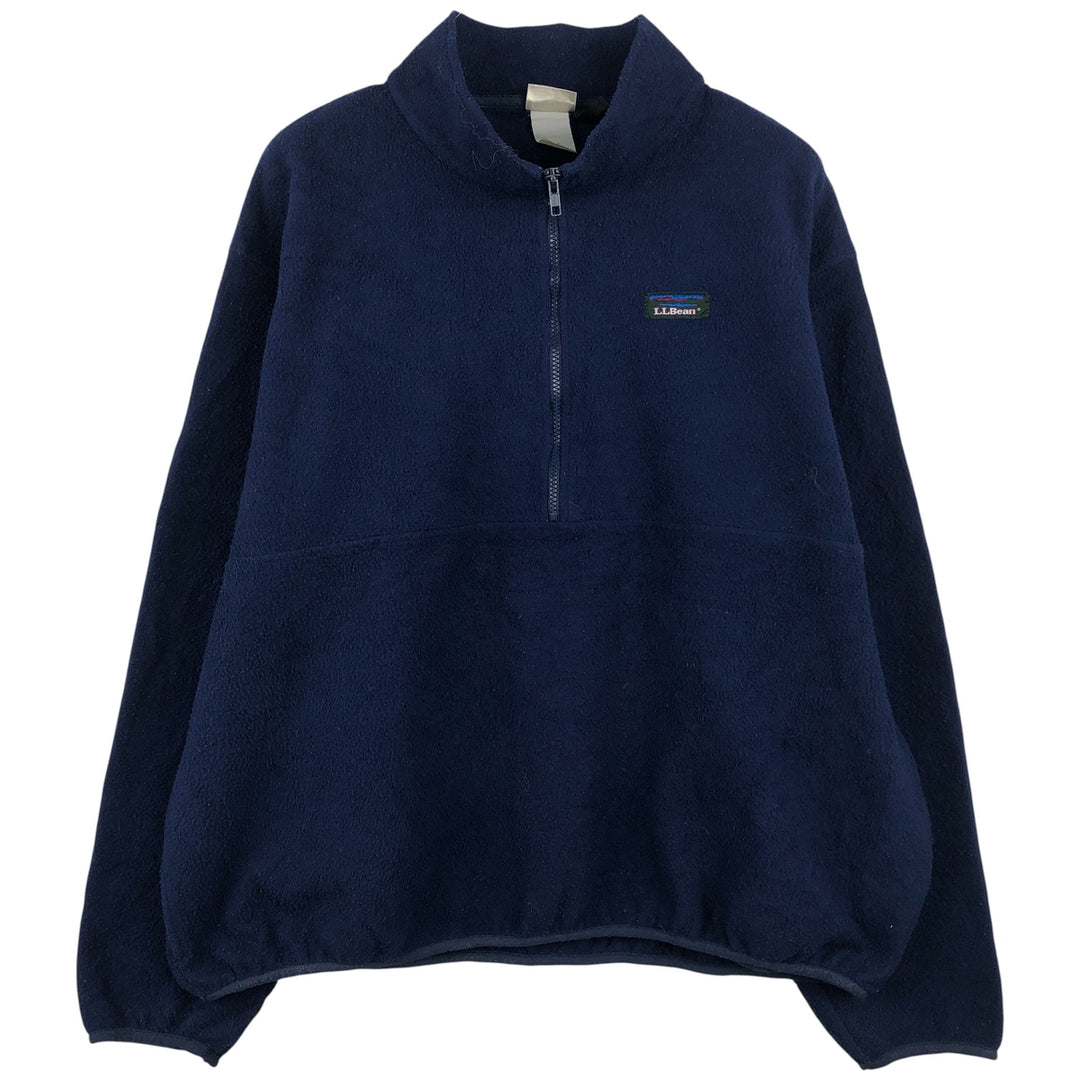 90s-00'S LLBean Half-Zip Fleece Pullover, Men's XXL unclear navy blue type Vintage Second Hand