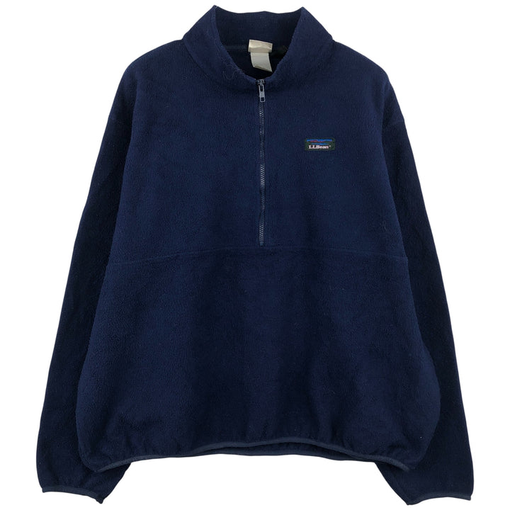 90s-00'S LLBean Half-Zip Fleece Pullover, Men's XXL unclear navy blue type Vintage Second Hand