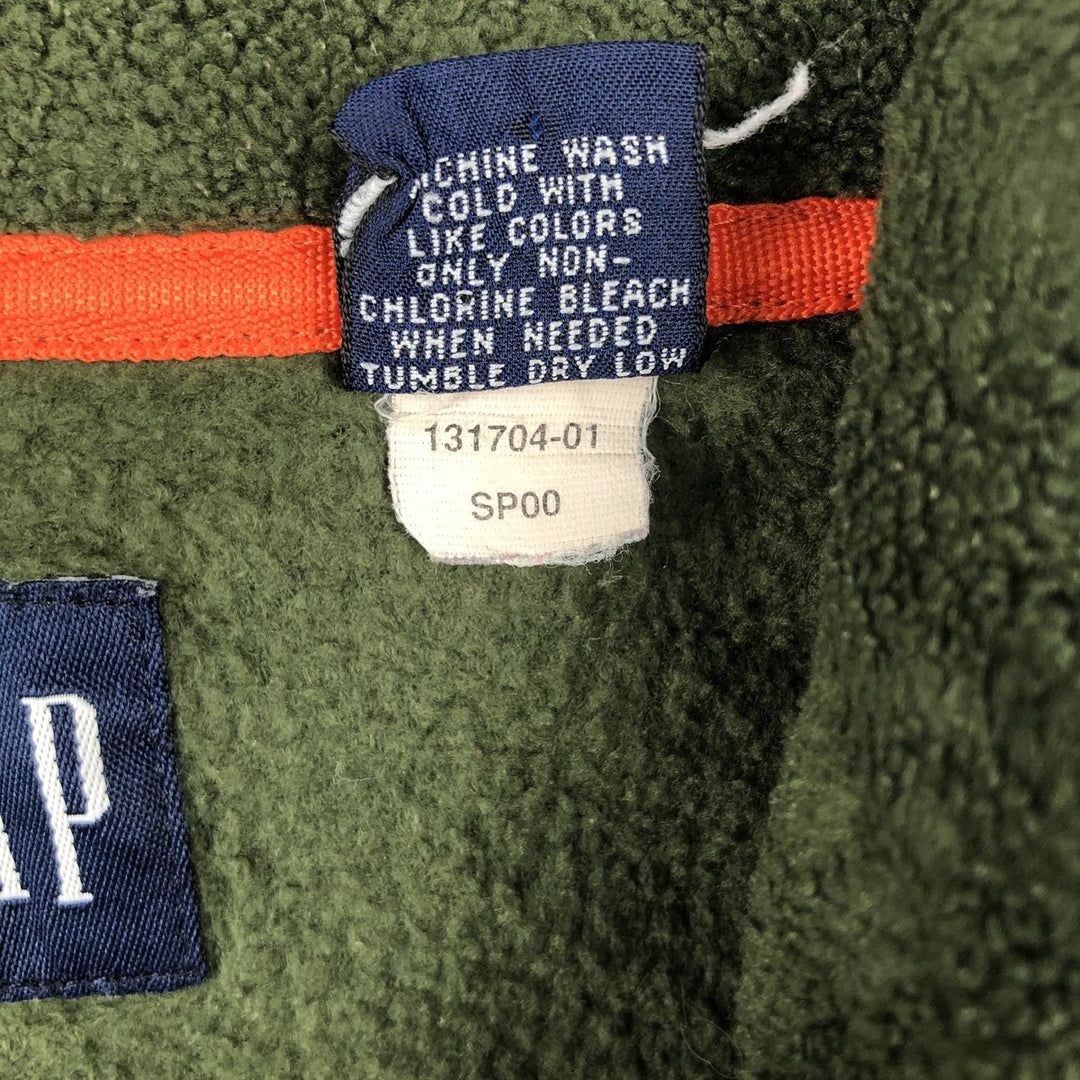 90'S GAP Vintage Half-Zip Fleece Pullover, Men's Size L polyester Green type dark green Vintage Second Hand
