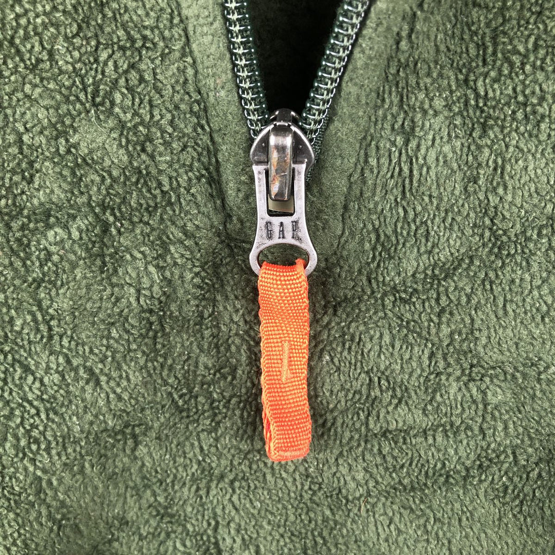 90'S GAP Vintage Half-Zip Fleece Pullover, Men's Size L polyester Green type dark green Vintage Second Hand