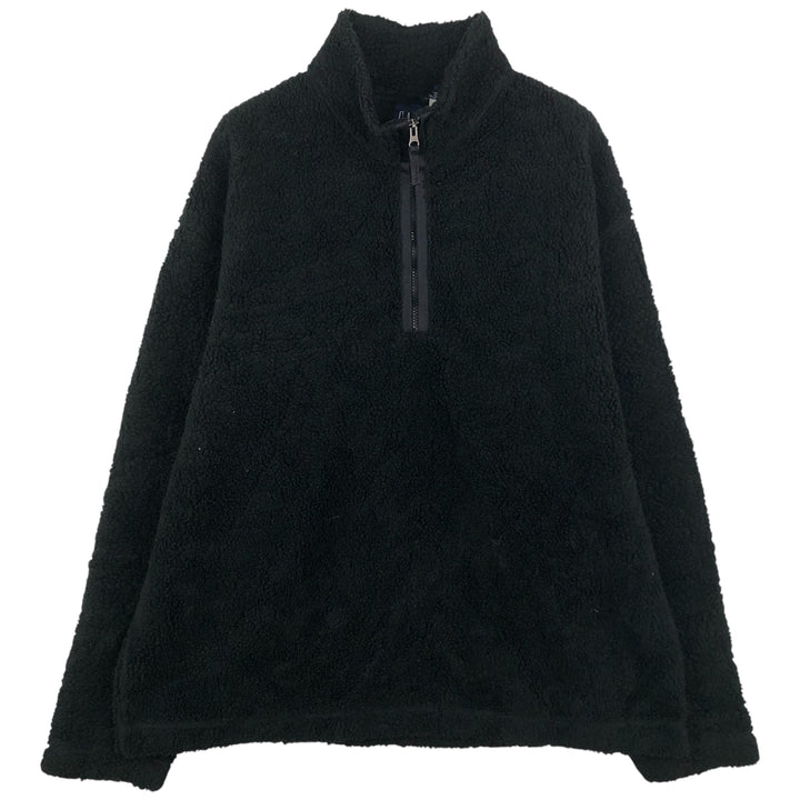 90'S GAP Vintage Half-Zip Fleece Pullover, Men's XL polyester black type Vintage Second Hand