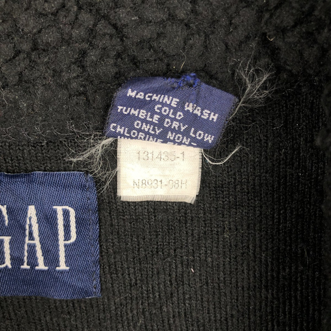 90'S GAP Vintage Half-Zip Fleece Pullover, Men's XL polyester black type Vintage Second Hand