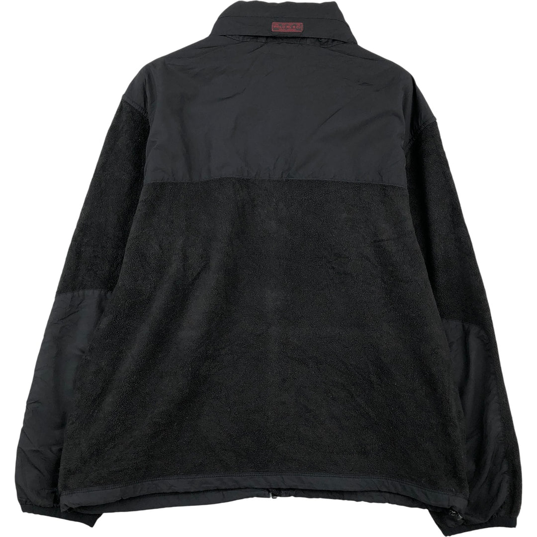 Ralph Lauren POLO by Ralph Lauren fleece jacket, men's size L polyester black type Vintage Second Hand