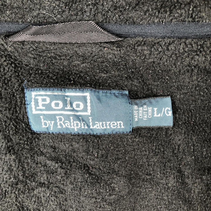 Ralph Lauren POLO by Ralph Lauren fleece jacket, men's size L polyester black type Vintage Second Hand