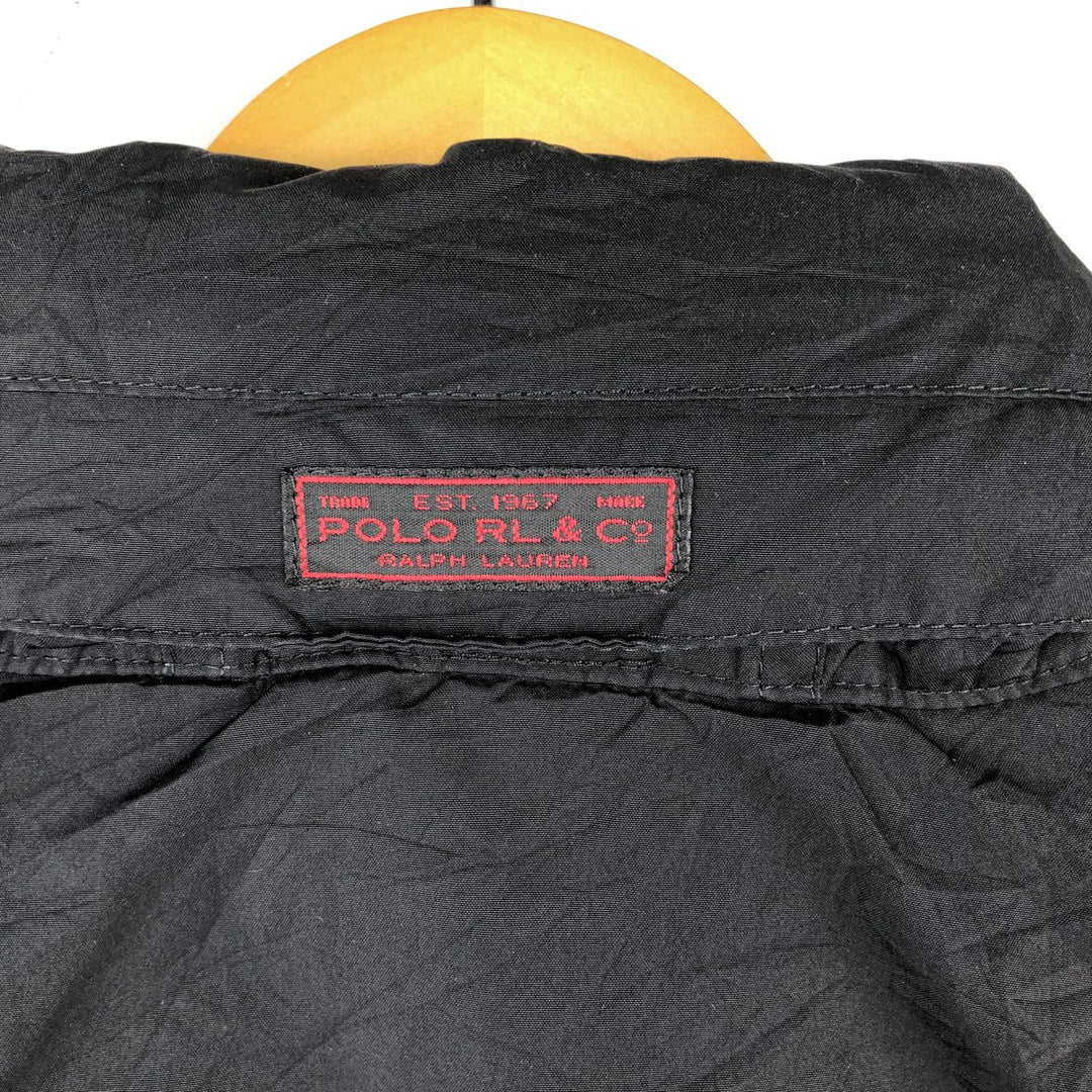 Ralph Lauren POLO by Ralph Lauren fleece jacket, men's size L polyester black type Vintage Second Hand