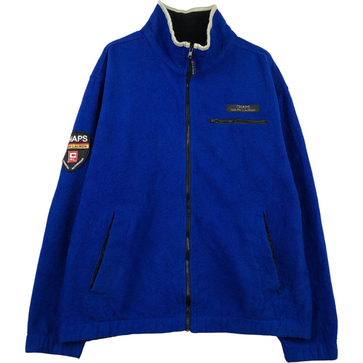 Ralph Lauren Chaps fleece jacket, made in Canada, size L. polyester blue type Vintage Second Hand