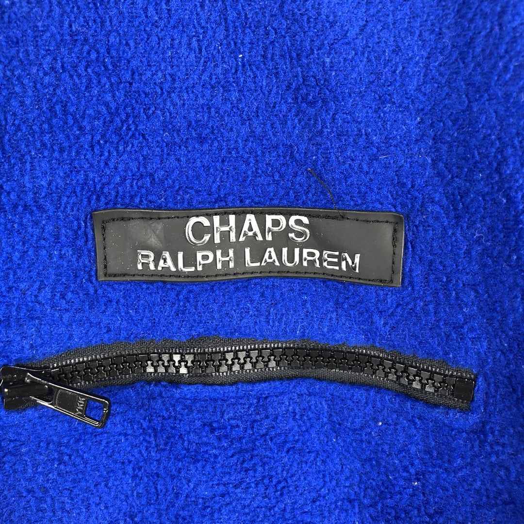 Ralph Lauren Chaps fleece jacket, made in Canada, size L. polyester blue type Vintage Second Hand