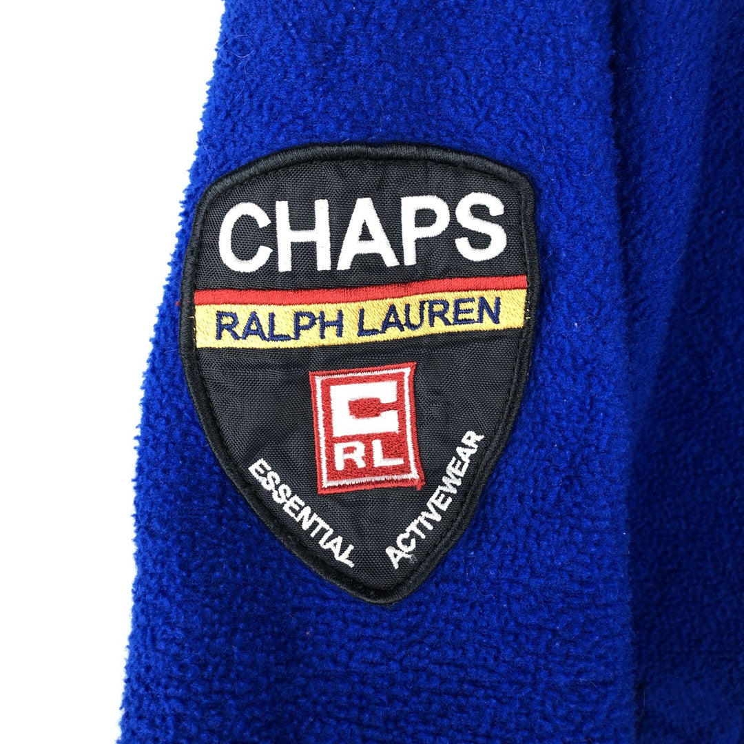 Ralph Lauren Chaps fleece jacket, made in Canada, size L. polyester blue type Vintage Second Hand
