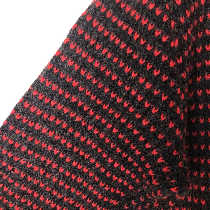Vintage NORTHERN TRADERS Birdseye Pattern Wool Knit Sweater, Made in USA, Men's Size L wool red type Vintage Second Hand