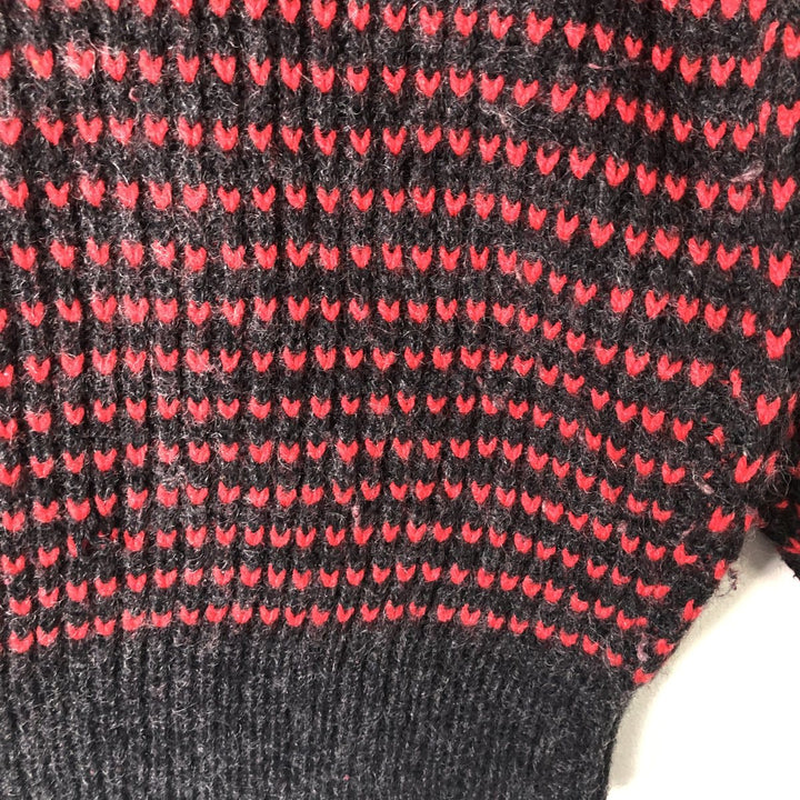 Vintage NORTHERN TRADERS Birdseye Pattern Wool Knit Sweater, Made in USA, Men's Size L wool red type Vintage Second Hand