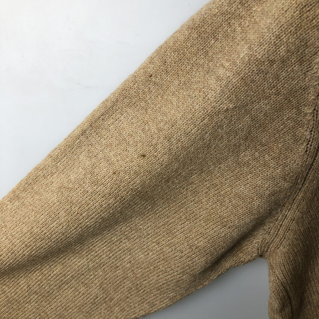 Burberry's BURBERRY LONDON Check Pattern V-Neck Lambswool Knit Sweater, Made in Spain, Women's Size Small Lamb wool Beige type Vintage Second Hand