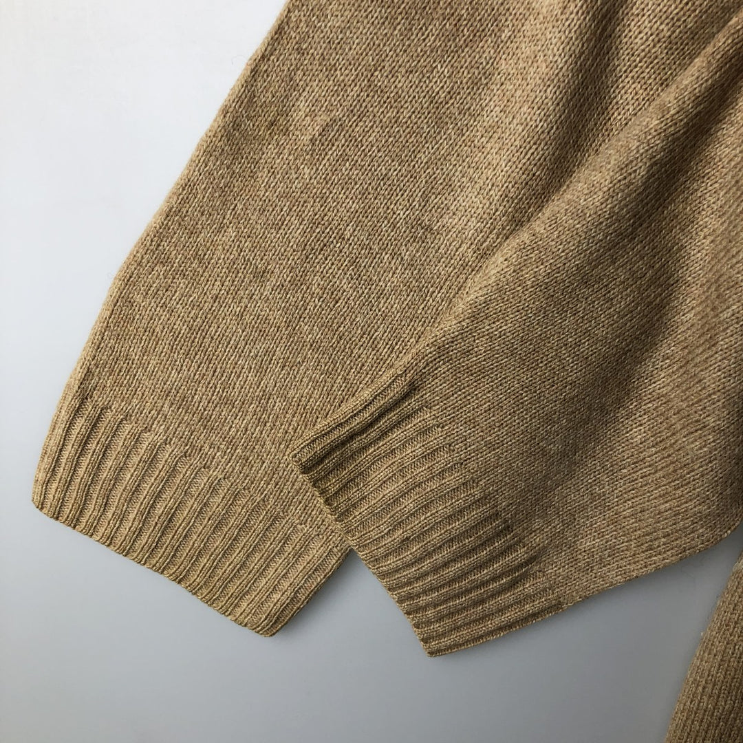 Burberry's BURBERRY LONDON Check Pattern V-Neck Lambswool Knit Sweater, Made in Spain, Women's Size Small Lamb wool Beige type Vintage Second Hand