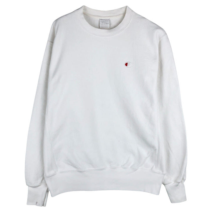 Champion REVERSE WEAVE Reverse Weave Logo Sweatshirt, Men's Size M cotton white type Vintage Second Hand