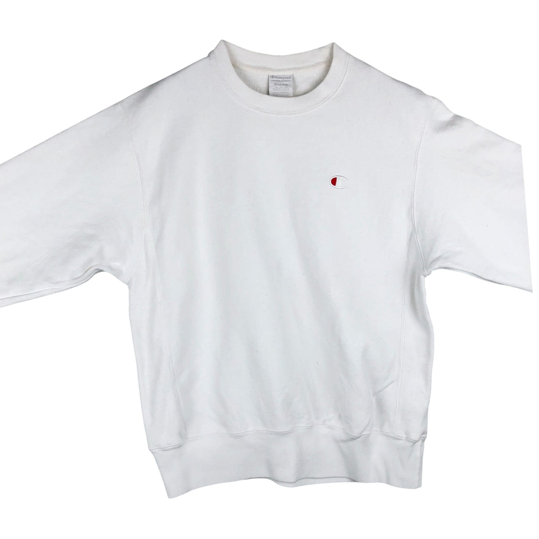 Champion REVERSE WEAVE Reverse Weave Logo Sweatshirt, Men's Size M cotton white type Vintage Second Hand