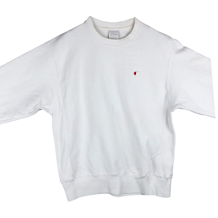 Champion REVERSE WEAVE Reverse Weave Logo Sweatshirt, Men's Size M cotton white type Vintage Second Hand
