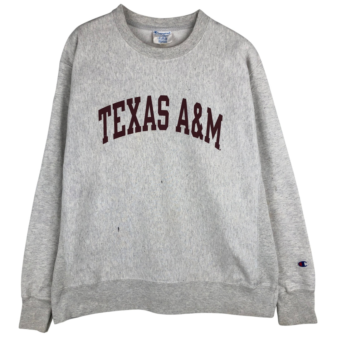 Champion REVERSE WEAVE Reverse Weave College Sweatshirt Trainer Men's L size cotton white type Vintage Second Hand