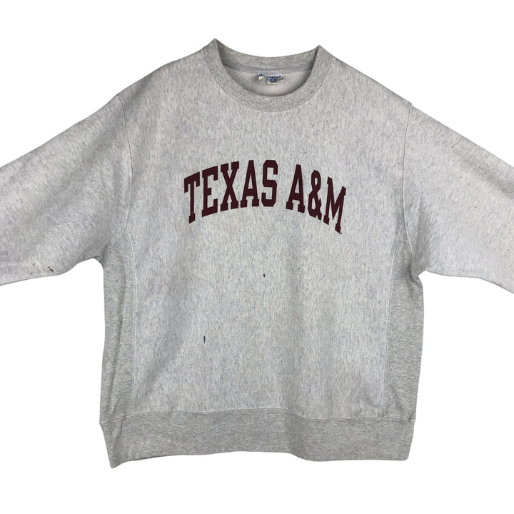 Champion REVERSE WEAVE Reverse Weave College Sweatshirt Trainer Men's L size cotton white type Vintage Second Hand