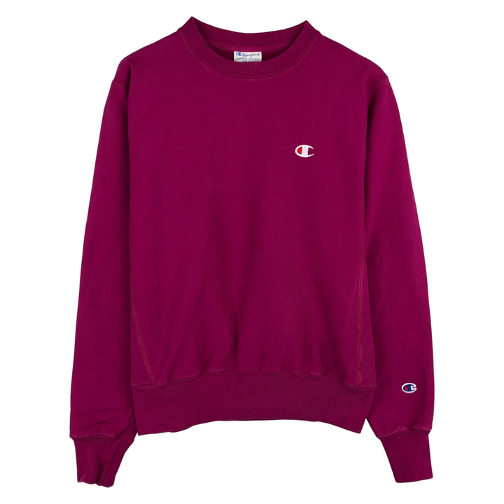 Champion Reverse Weave Logo Sweatshirt, Men's Size Small cotton Purple type red-purple Vintage Second Hand