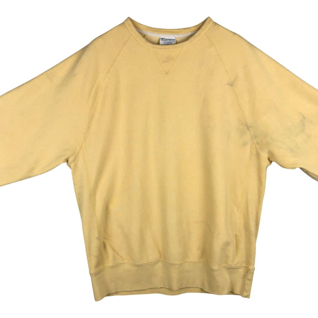 Champion Reverse Weave Reverse Weave Sweatshirt, Men's XL, No Weave, Solid Color cotton yellow type Vintage Second Hand