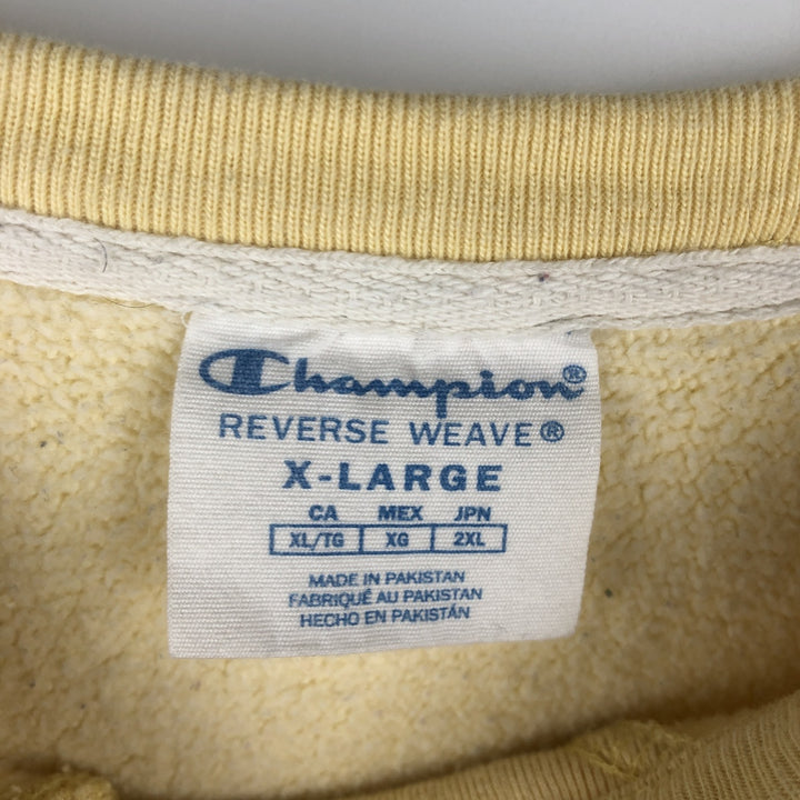 Champion Reverse Weave Reverse Weave Sweatshirt, Men's XL, No Weave, Solid Color cotton yellow type Vintage Second Hand