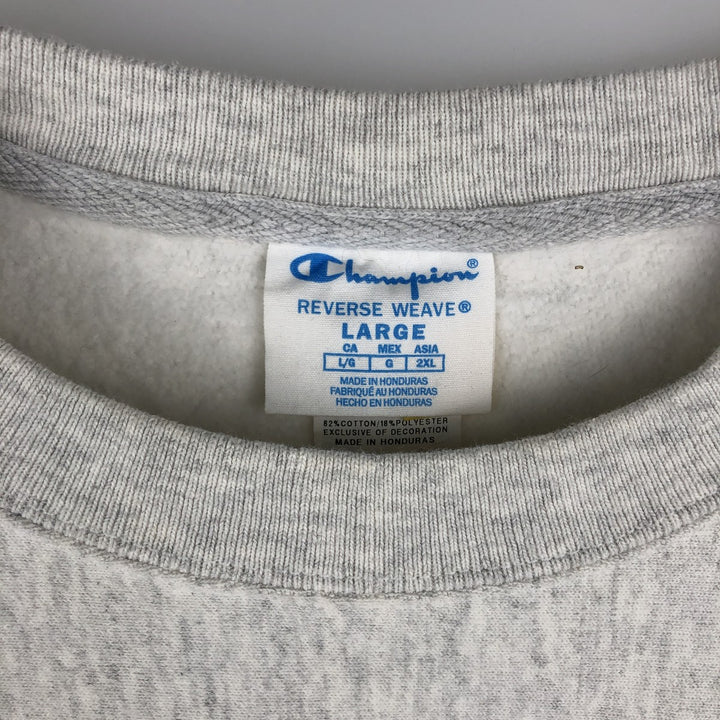 Champion Reverse Weave Advertising Sweatshirt, Men's Size L cotton white type Vintage Second Hand
