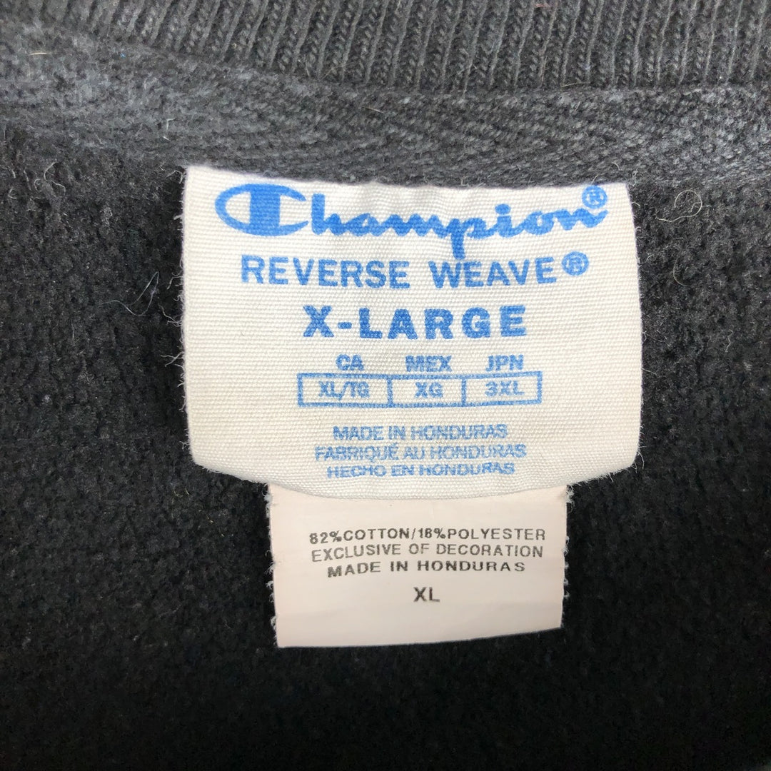 Champion Reverse Weave PHIL LONG Advertising Sweatshirt, Men's XL cotton black type Vintage Second Hand