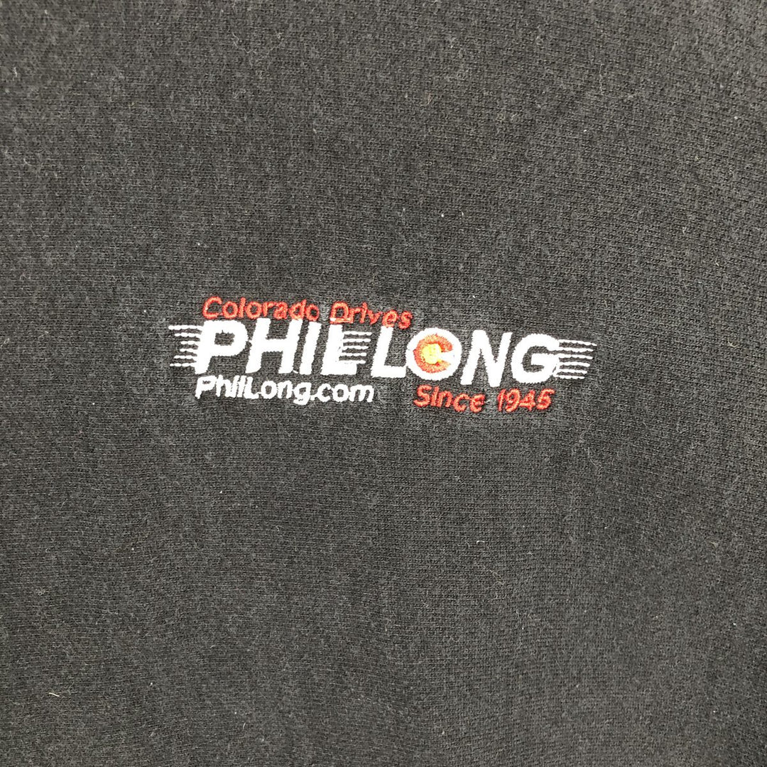 Champion Reverse Weave PHIL LONG Advertising Sweatshirt, Men's XL cotton black type Vintage Second Hand