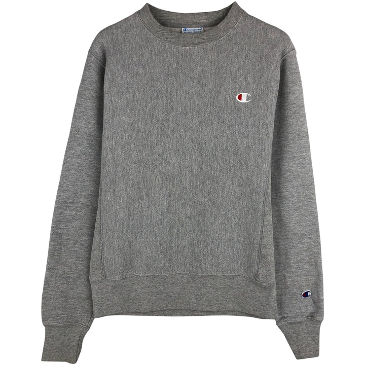Champion Reverse Weave Logo Sweatshirt, Men's Size Small unclear gray type Vintage Second Hand