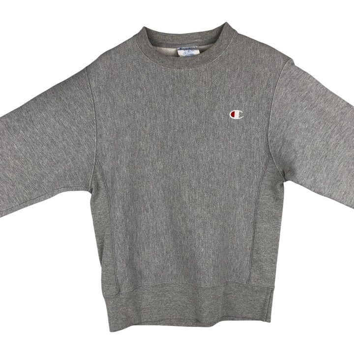 Champion Reverse Weave Logo Sweatshirt, Men's Size Small unclear gray type Vintage Second Hand