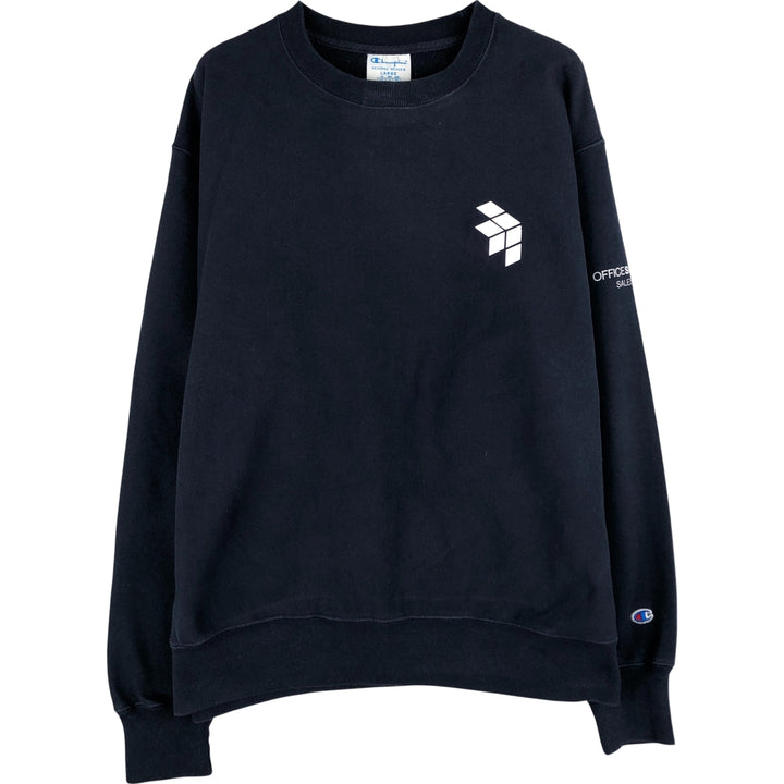 Champion Reverse Weave Logo Sweatshirt, Men's Size L cotton navy blue type Vintage Second Hand