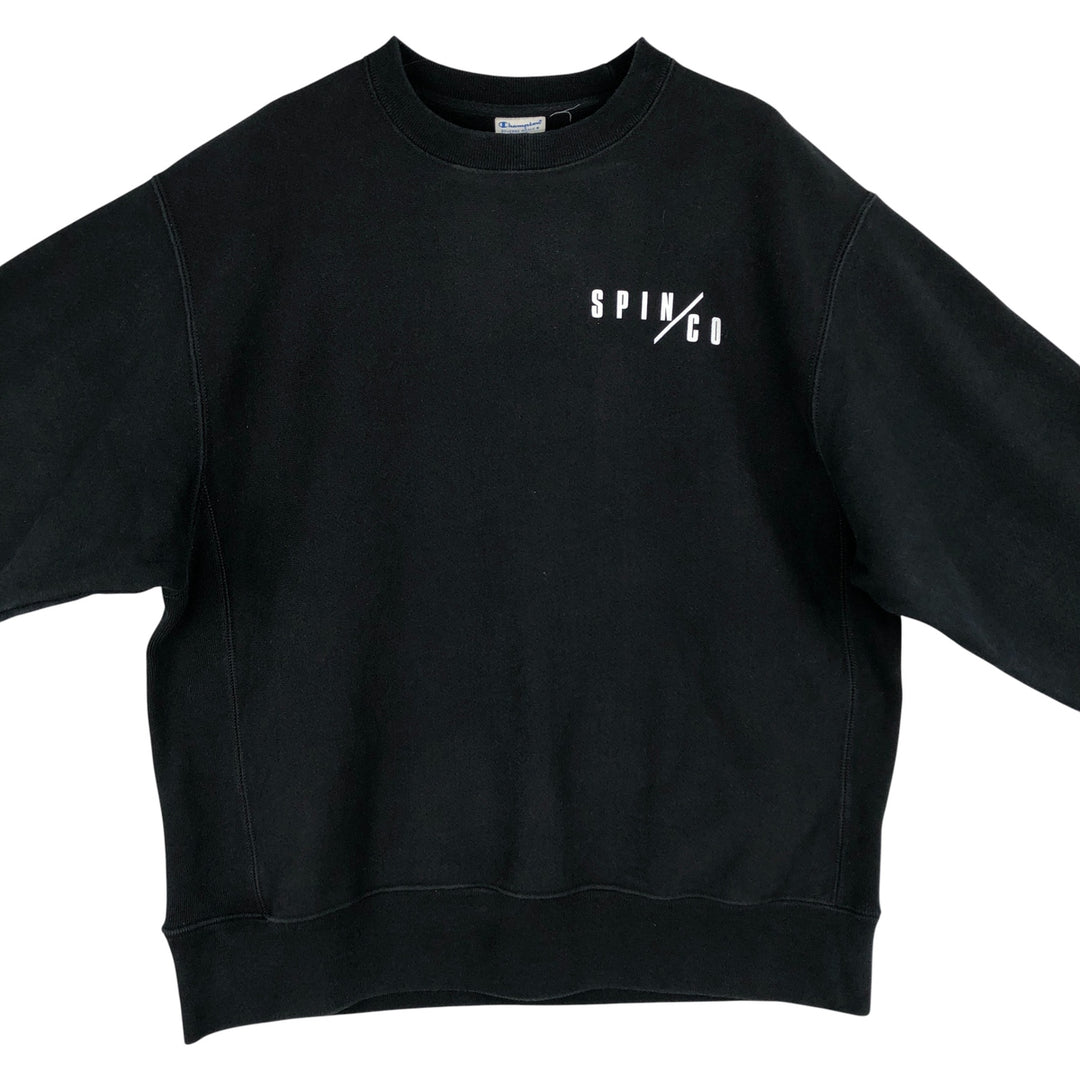 Champion Reverse Weave Logo Sweatshirt, Men's Size L cotton black type Vintage Second Hand