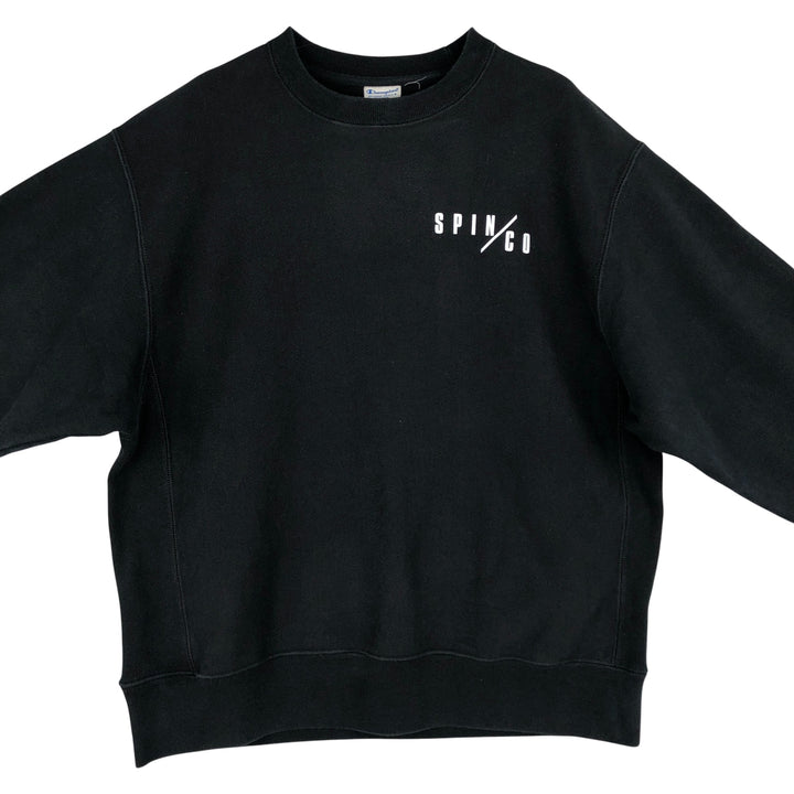 Champion Reverse Weave Logo Sweatshirt, Men's Size L cotton black type Vintage Second Hand