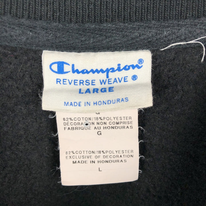 Champion Reverse Weave Logo Sweatshirt, Men's Size L cotton black type Vintage Second Hand