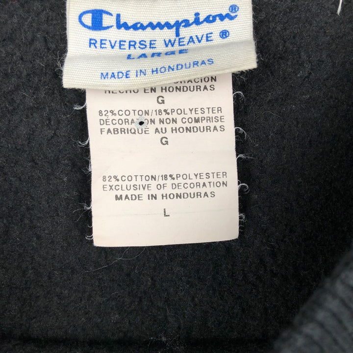 Champion Reverse Weave Logo Sweatshirt, Men's Size L cotton black type Vintage Second Hand