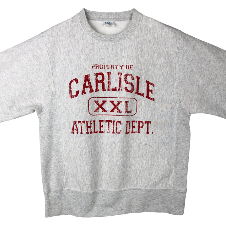 Champion REVERSE WEAVE Reverse Weave Print Sweatshirt, Men's Size Small unclear gray type Vintage Second Hand