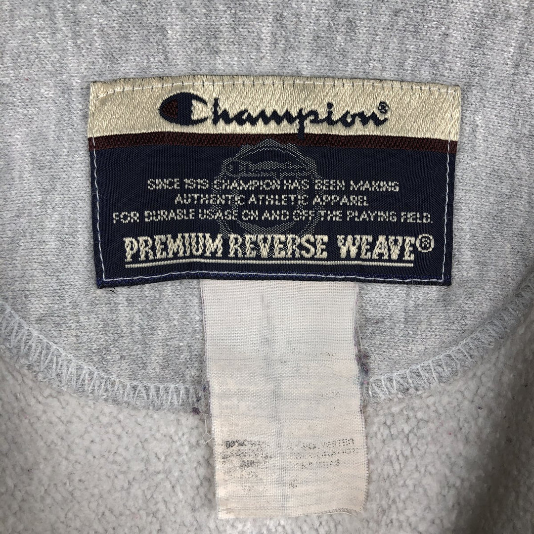 Vintage 2000'S Champion Premium Reverse Weave college sweatshirt, size L, men's unclear pale white type Vintage Second Hand