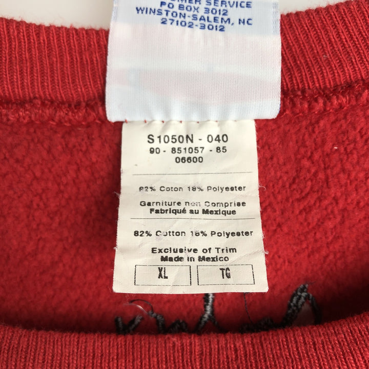 2000'S Champion REVERSE WEAVE Reverse Weave Embroidered Sweatshirt, Men's XL cotton red type Vintage Second Hand