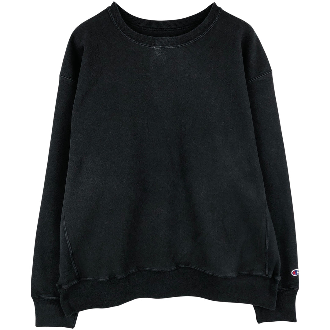 2000'S Champion Premium Reverse Weave Blank Sweatshirt, Men's Size XL cotton black type Vintage Second Hand