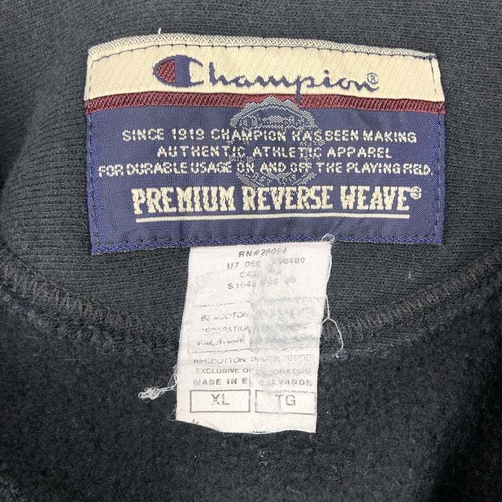2000'S Champion Premium Reverse Weave Blank Sweatshirt, Men's Size XL cotton black type Vintage Second Hand