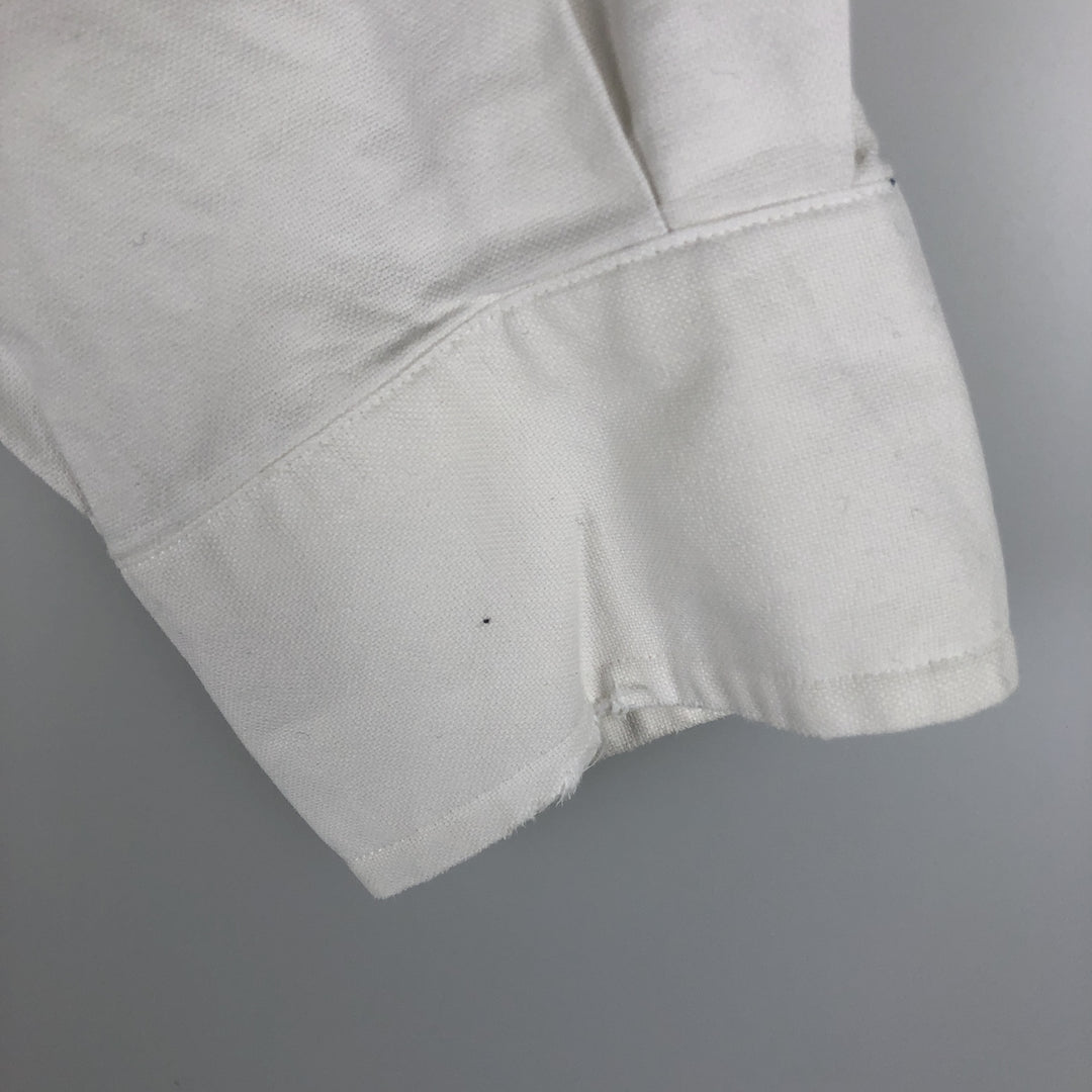 Ralph Lauren YARMOUTH long sleeve button down shirt, men's size M cotton white type Vintage Second Hand