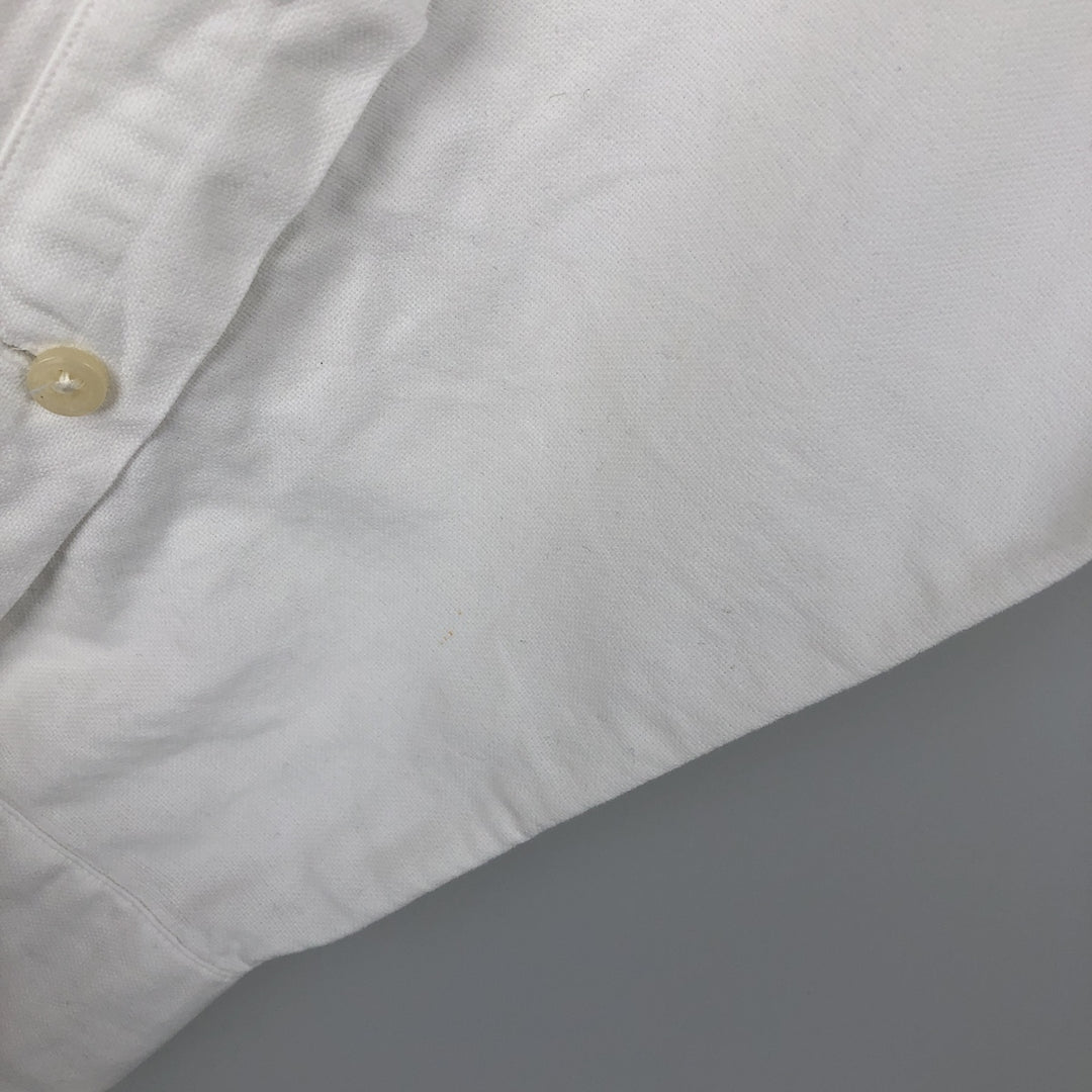 Ralph Lauren YARMOUTH long sleeve button down shirt, men's size M cotton white type Vintage Second Hand