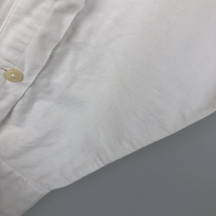 Ralph Lauren YARMOUTH long sleeve button down shirt, men's size M cotton white type Vintage Second Hand